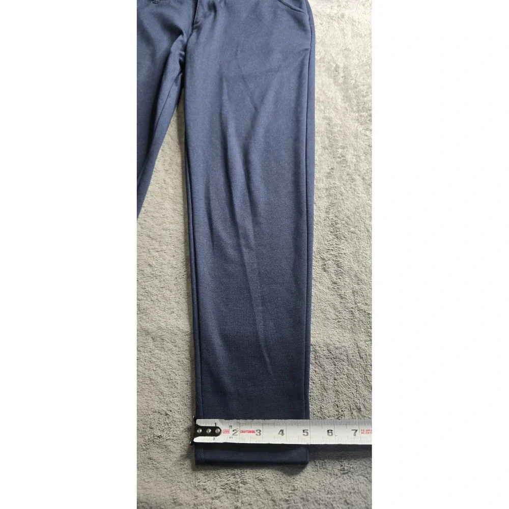 YoungLA Pants Mens 32X32 (32X28) Navy Blue Dapper Dress Athletic Stretch #614